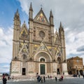Facade of the Orvieto Cathedral, Italy Royalty Free Stock Photo